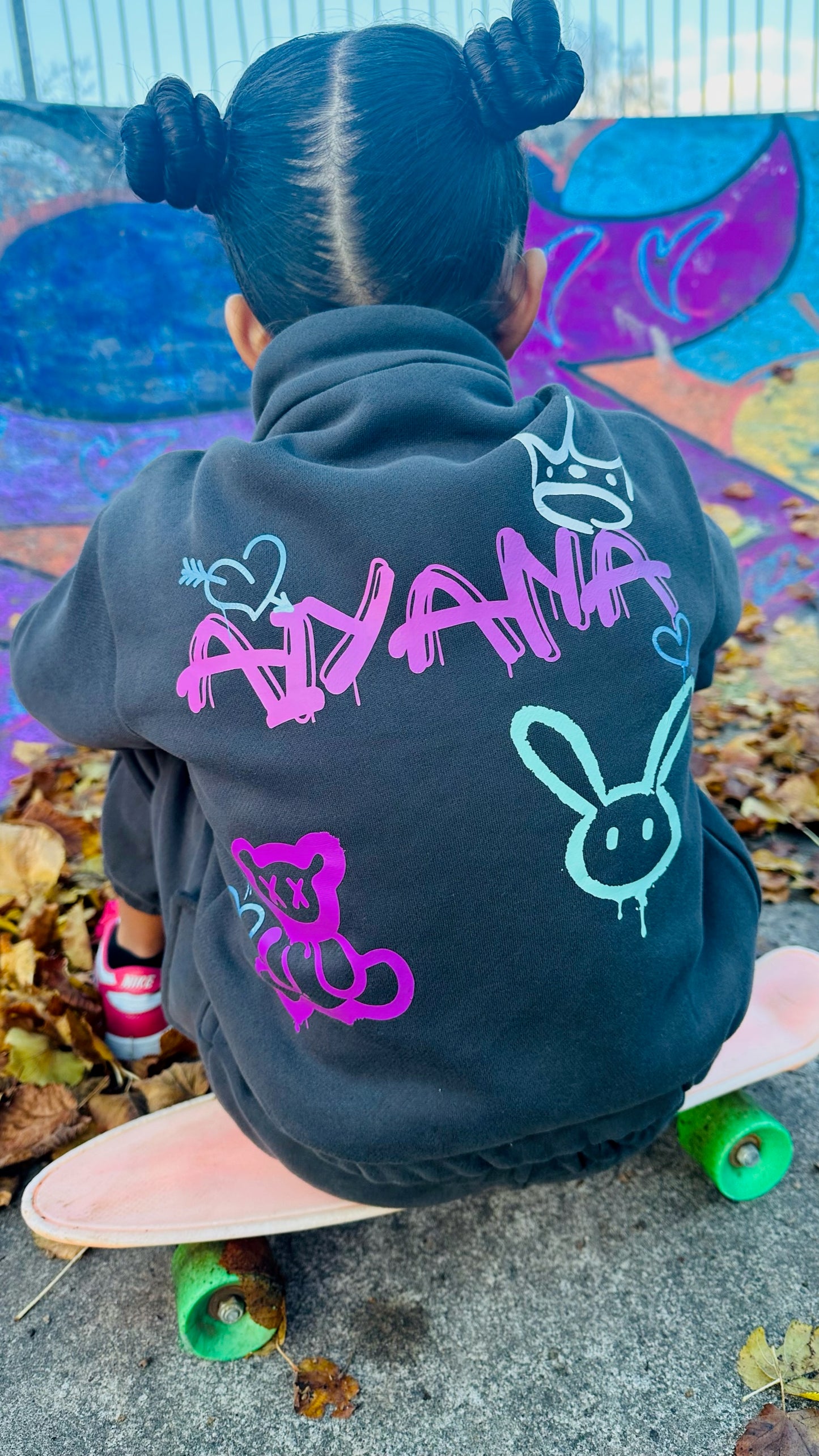 Personalised Graffiti Tracksuit - Pink/Purple