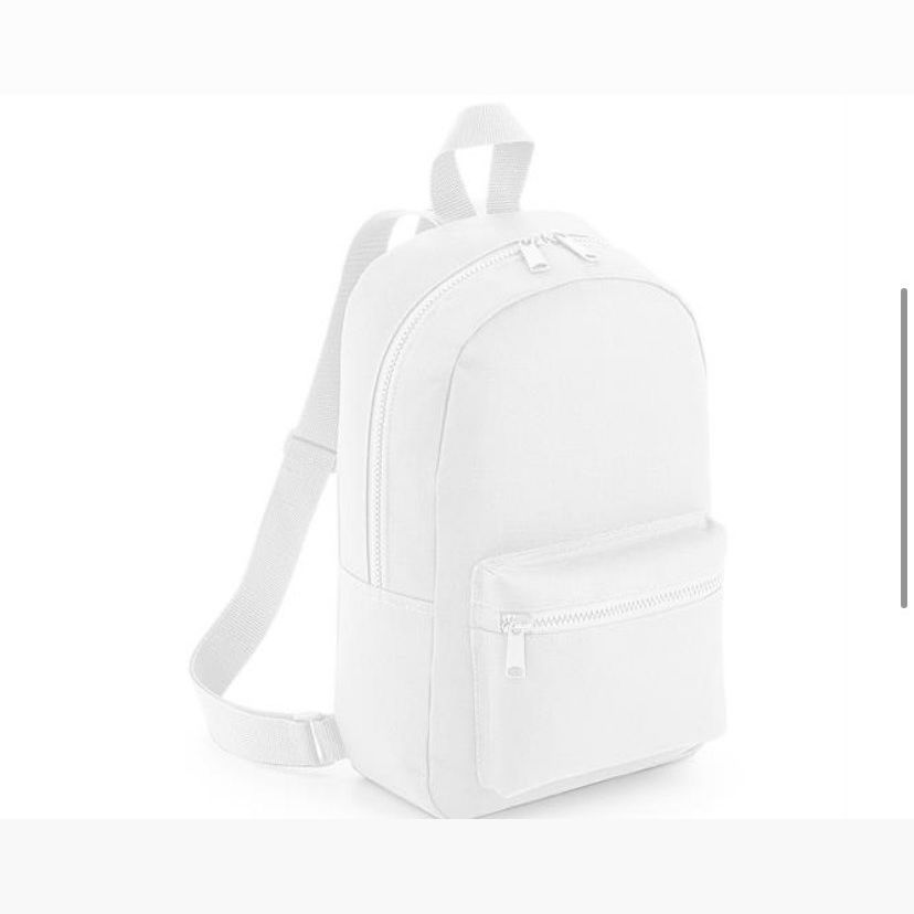 Personalised White Backpack