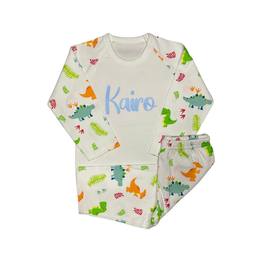 Personalised Dinosaur Print Pyjamas