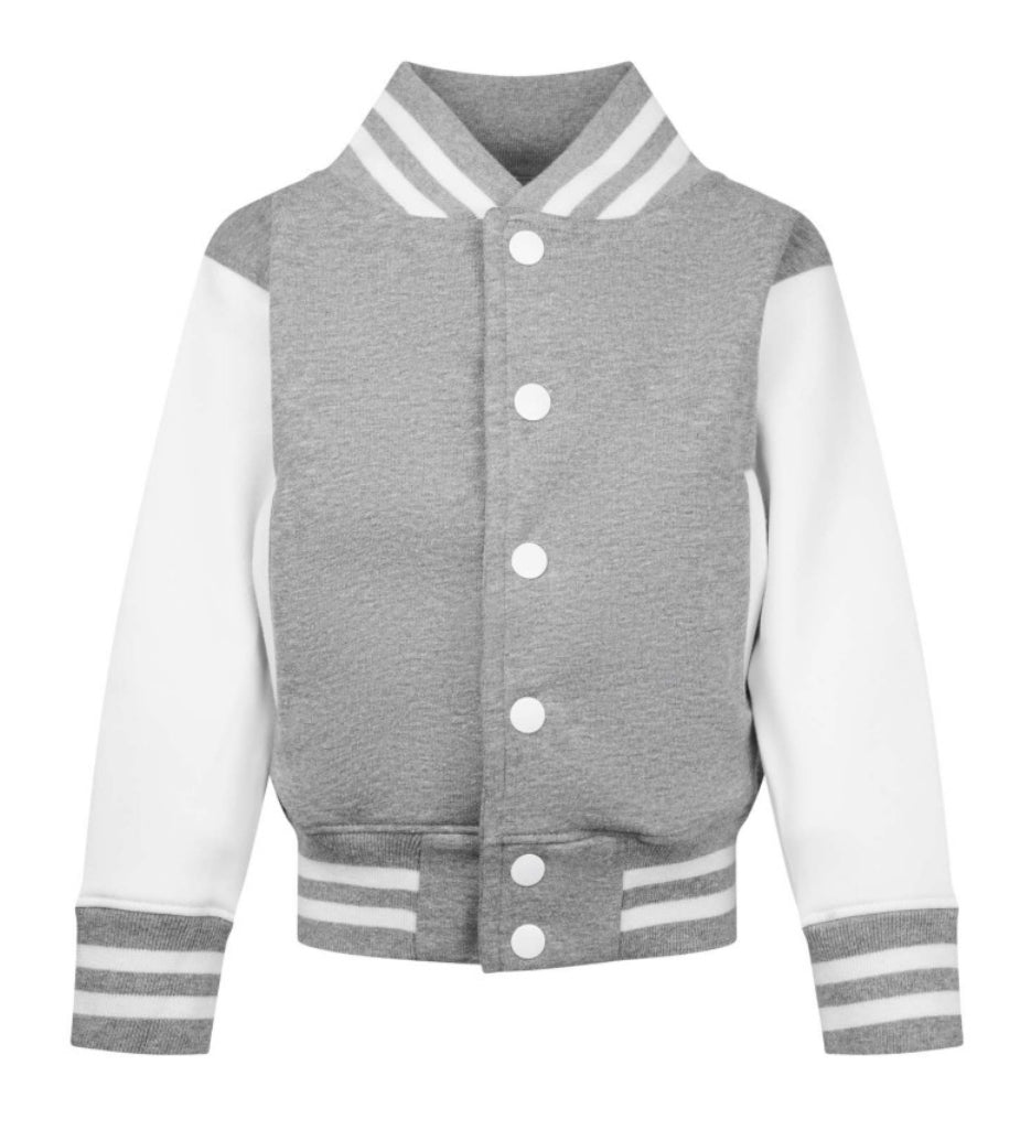 Personalised Grey Varsity Jacket