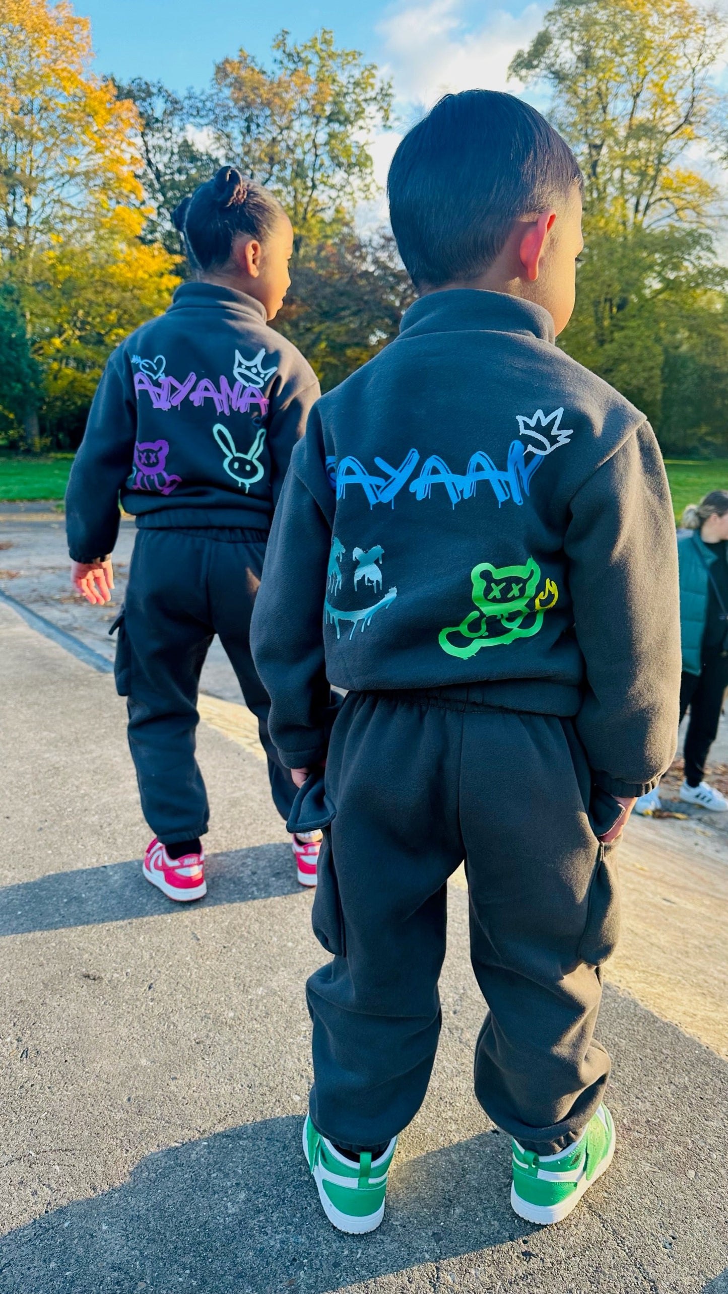 Personalised Graffiti Tracksuit - Blue/Green