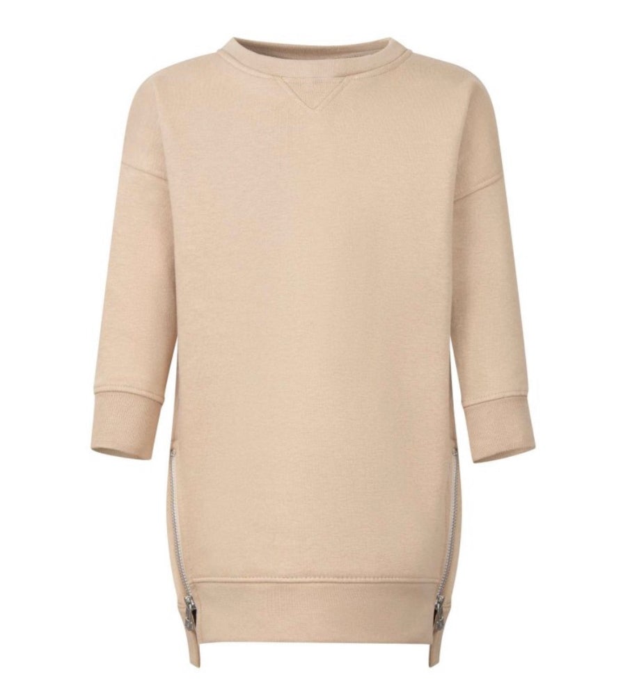 Personalised Beige Jumper Dress