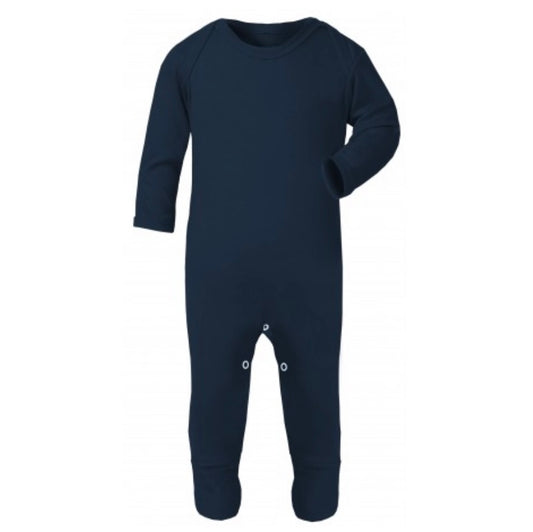 Personalised Navy Babygrow