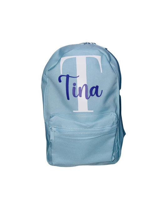 Personalised Baby Blue Backpack