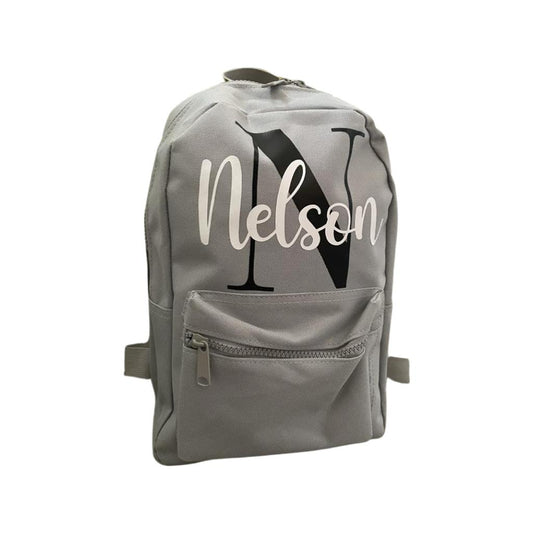 Personalised Grey Backpack