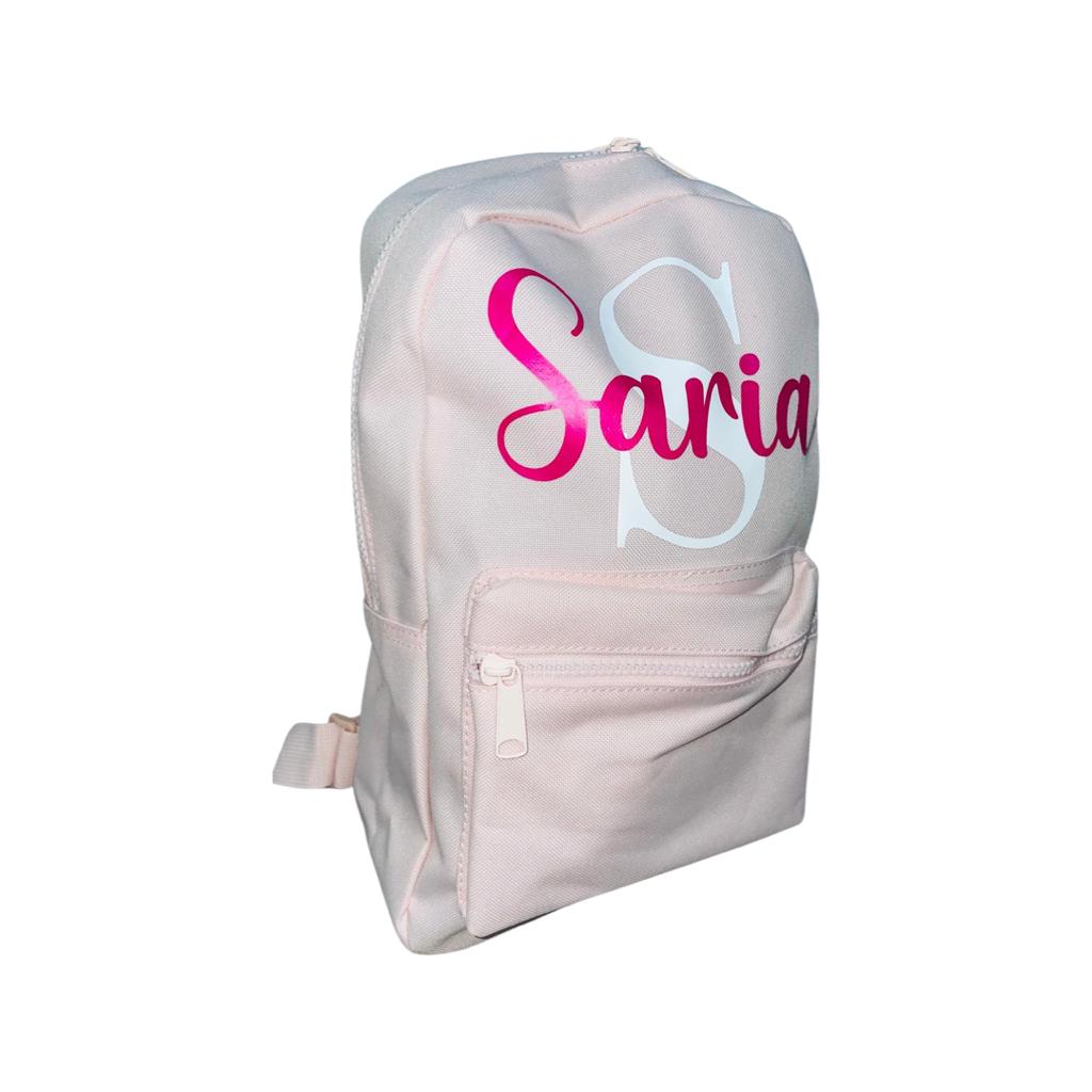 Personalised Pink Backpack