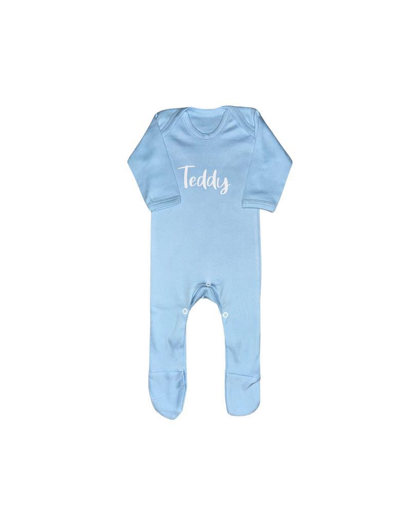 Personalised Baby Blue Babygrow