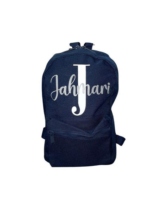 Personalised Navy Backpack